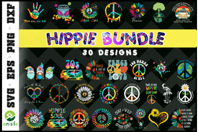 Hippie Bundle SVG Peace Lover 30 Graphic