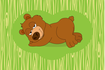 cute bear animal cartoon sleep