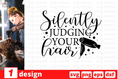 Silently judging your hair SVG Cut File