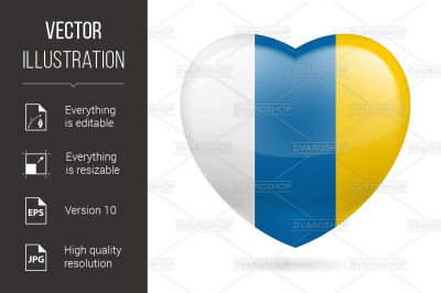 Heart icon of Canary Islands