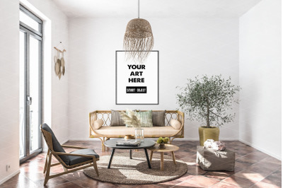 Interior scene_artwork background_frame mockup