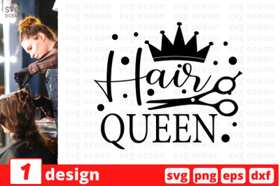 Hair queen SVG Cut File