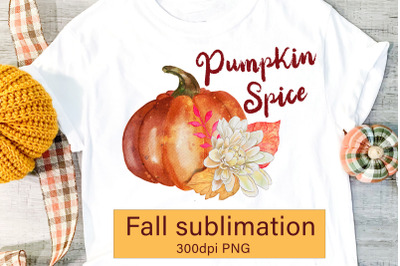 Fall sublimation design Autumn png Pumpking sublimation png