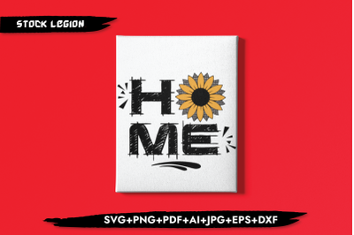 Home Sunflower SVG