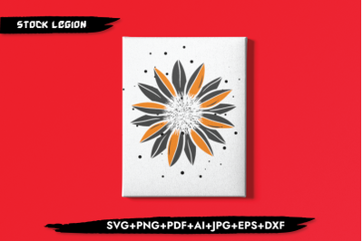 Sunflower Orange Petals SVG