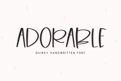 Adorable - Quirky Handwritten Font