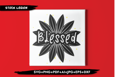 Blessed Sunflower SVG