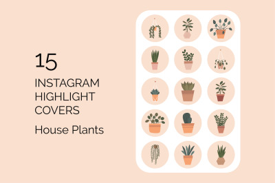 House plants Instagram highlight covers