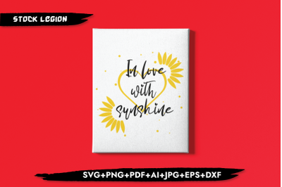 In Love With Sunshine SVG