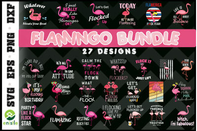 Flamingo Bundle SVG 27 Designs