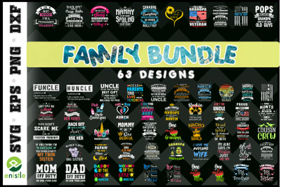 Family Bundle SVG 60+ Designs