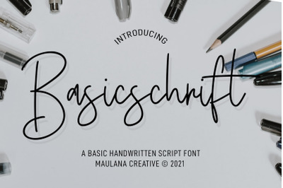 Basicschrift Monoline Script Font