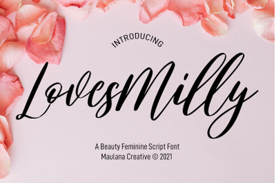 Lovesmilly Feminine Script Font