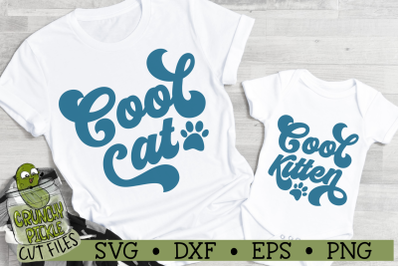 Cool Cat &amp; Cool Kitten Matching Mommy &amp; Me SVG Cut Files