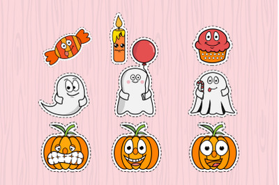 cute halloween character sticker