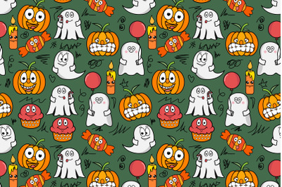 cute halloween seamless pattern