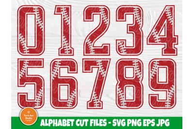 Baseball Numbers SVG Cut Files, Softball Svg Files