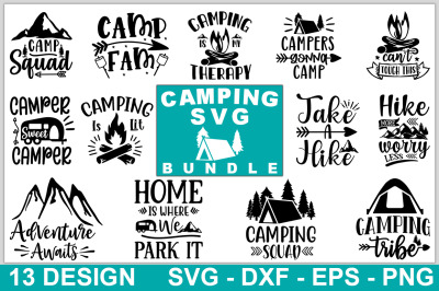 Camping Quotes SVG Bundle
