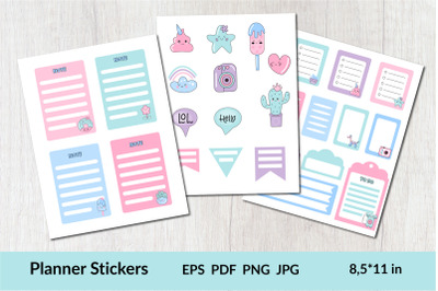 Kawaii Planner Stickers. Planner Stickers. Kawaii Planner