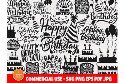 20 Happy birthday SVG Files for Cricut Silhouette