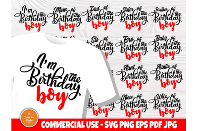 Birthday SVG Bundle, Boy Svg, Family Shirt Svg