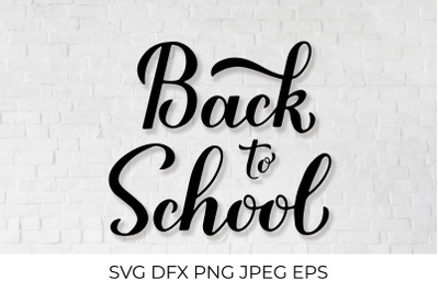 Back to school calligraphy lettering. First day of school  SVG