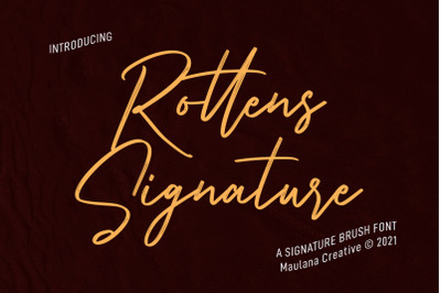 Rottens Signature Brush Font