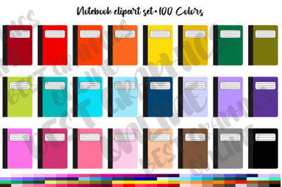 Notebook Back to School Clipart Set