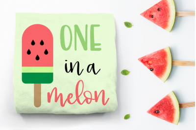 One in a Melon Watermelon Popsicle | SVG | PNG | DXF | EPS