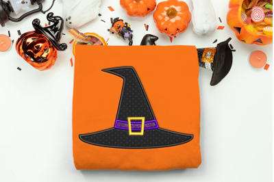 Halloween Witch Hat | Applique Embroidery