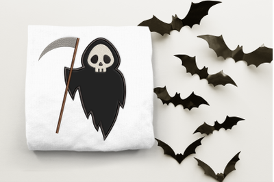 Cute Grim Reaper | Applique Embroidery