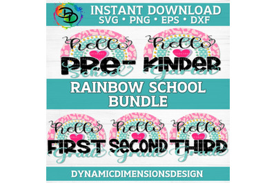 First Day of School SVG Bundle, First Day of School, School svg, Rainb