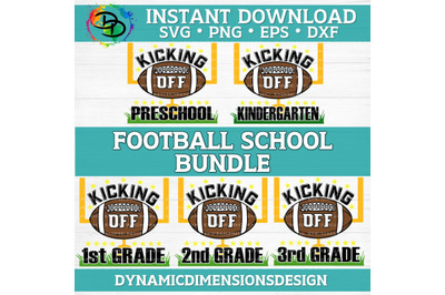 Football School SVG Bundle, Football, Back to School Cut File, Kids, F