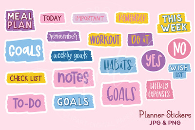 20 Daily Planner Stickers