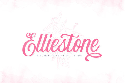 Elliestone Script Font (Wedding Fonts, Procreate Fonts, Canva Fonts)