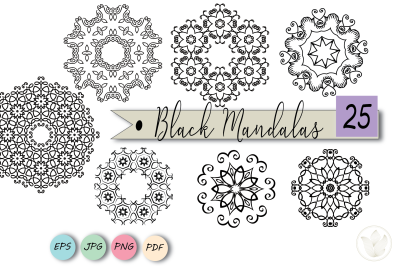 Black Mandalas, png files