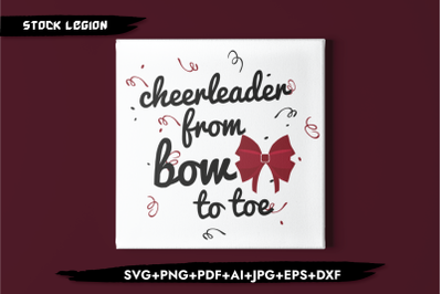 Cheerleader From Bow To Toe SVG