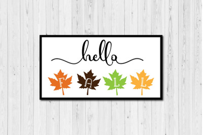Hello Fall sign SVG