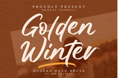 Golden Winter | A Natural Hand Brush Font
