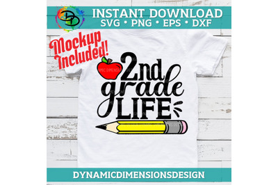 Second Grade Life svg&2C; eps&2C; dxf&2C; png&2C; cutting files for silhouette&2C; ca