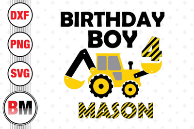 Birthday Boy Construction SVG, PNG, DXF Files