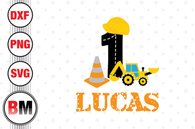 1st Birthday Construction SVG, PNG, DXF Files