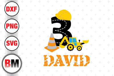 3rd Birthday Construction SVG, PNG, DXF Files