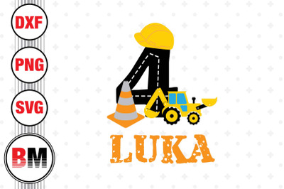 4th Birthday Construction SVG, PNG, DXF Files