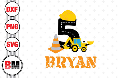 5th Birthday Construction SVG&2C; PNG&2C; DXF Files