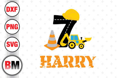 7th Birthday Construction SVG, PNG, DXF Files