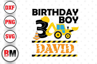 3rd Birthday Construction SVG, PNG, DXF Files