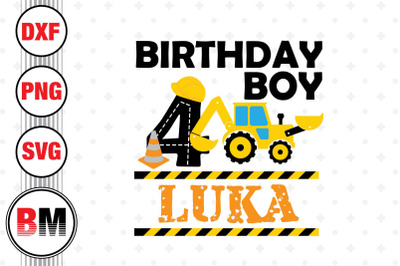 4th Birthday Construction SVG, PNG, DXF Files