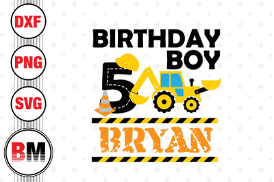 5th Birthday Construction SVG, PNG, DXF Files