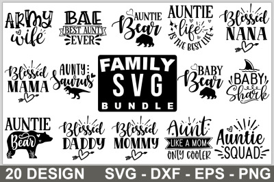 Family SVG Bundle, Family Quotes